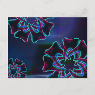 Cartão Postal Cartão-postal de Design de Dental Azul com Flor