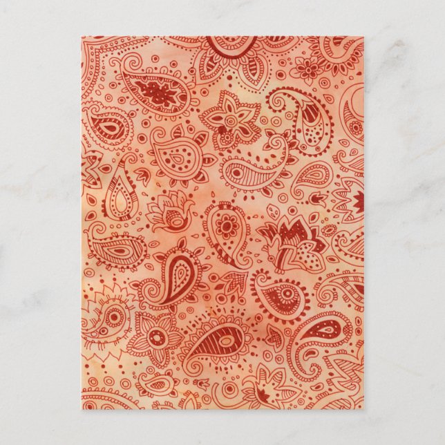 Cartão Postal Cartão-postal de Design Henna (Frente)