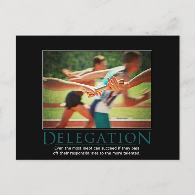 Cartão Postal Cartão-postal de desmotivação da delegação (Frente)