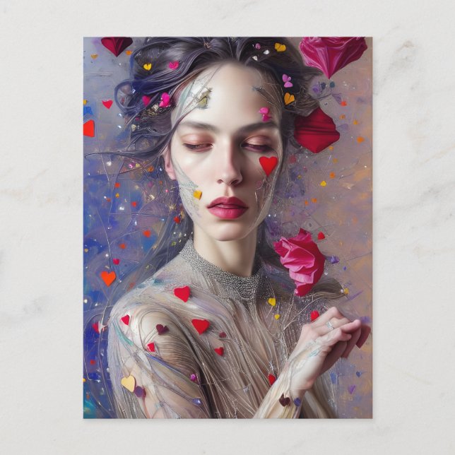 Cartão Postal Cartão-postal de Deusa Namorados bonito (Frente)