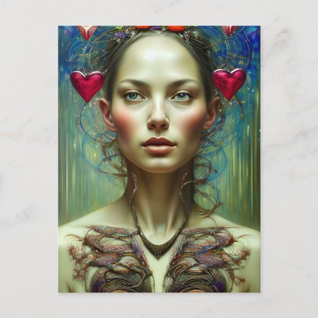 Cartão Postal Cartão-postal de Deusa Namorados bonito (Frente)