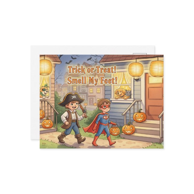 Cartão Postal Cartão-postal de Dia das Bruxas (Frente/Verso In Situ)