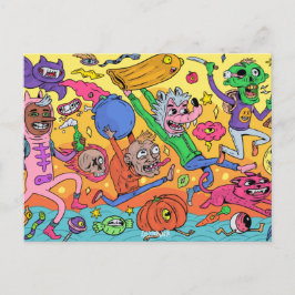 Cartão Postal Cartão-postal de Dia das Bruxas