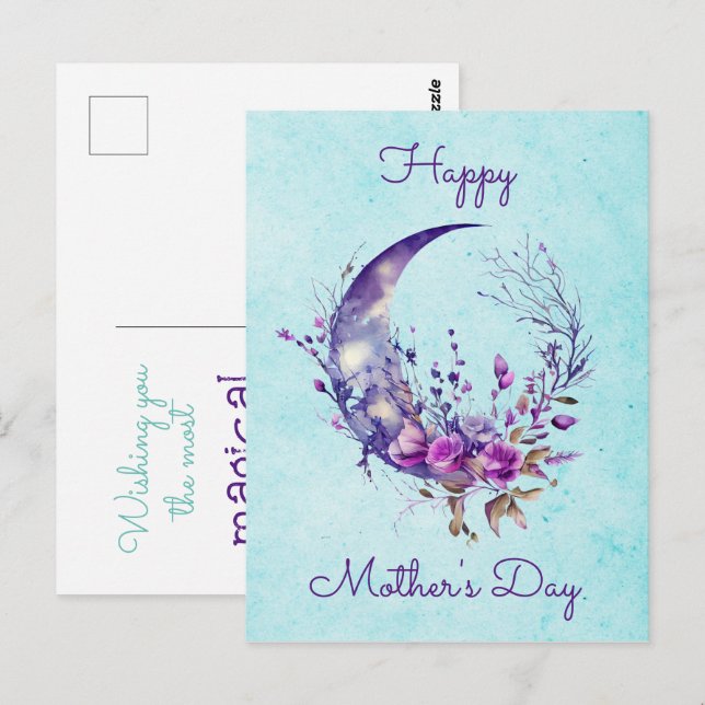 Cartão Postal Cartão-postal de Dia de as mães (Frente/Verso)