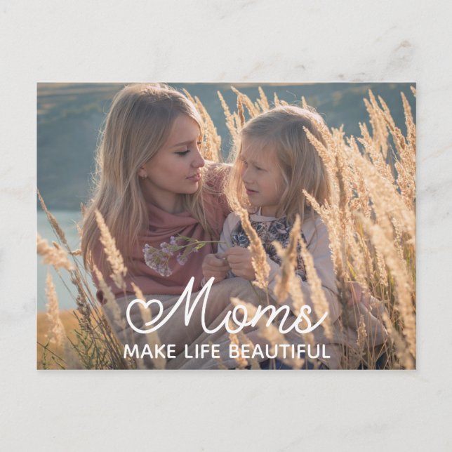 Cartão Postal Cartão-postal de Dia de as mães Personalizado (Frente)