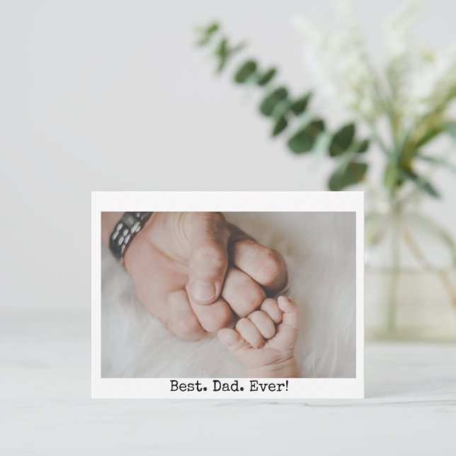 Cartão Postal Cartão-postal de Dia de os pais de Fotografia Pers (Em pé/Frente)