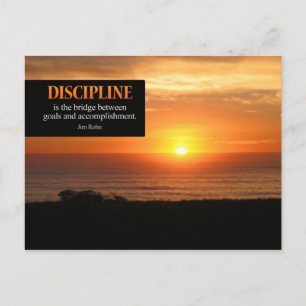 Cartão Postal Cartão-postal de Disciplina Motivacional