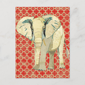 Cartão Postal Cartão-postal de elefante branco