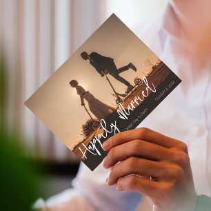 Cartão Postal Cartão-postal de Elopement Feliz Casado