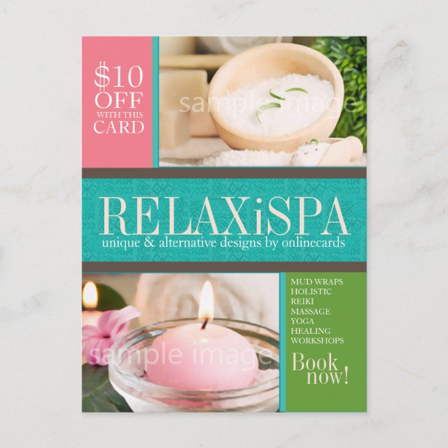 Cartão Postal Cartão-postal de empresa com modelo multi-fotográf (Frente)