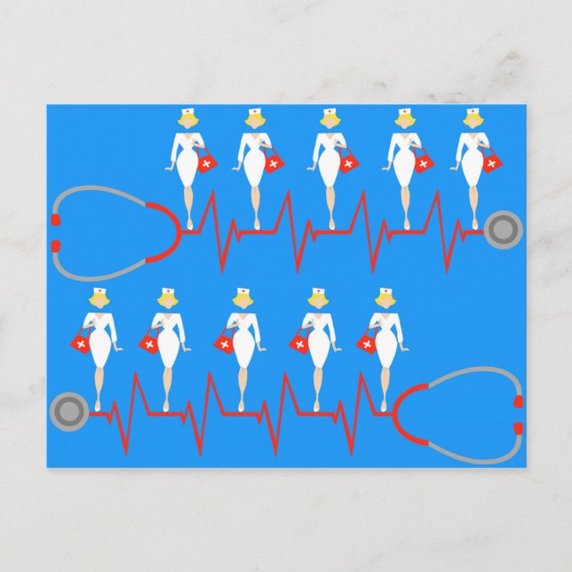 Cartão Postal Cartão-postal de enfermeiro retrô (Frente)