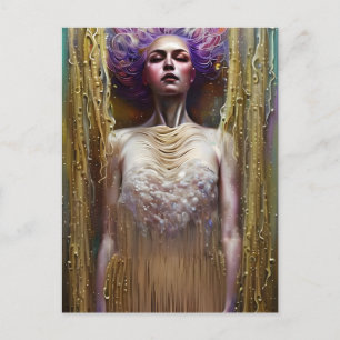 Cartão Postal Cartão-postal de espaguete vestido