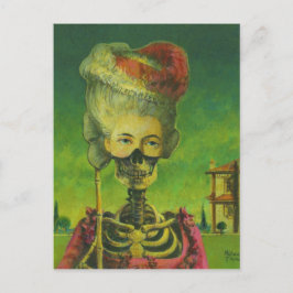 Cartão Postal Cartão-postal de Esqueleto Mascarado Gótico