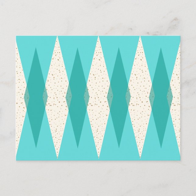 Cartão Postal Cartão-postal de Estilo Moderno do Meio século (Frente)