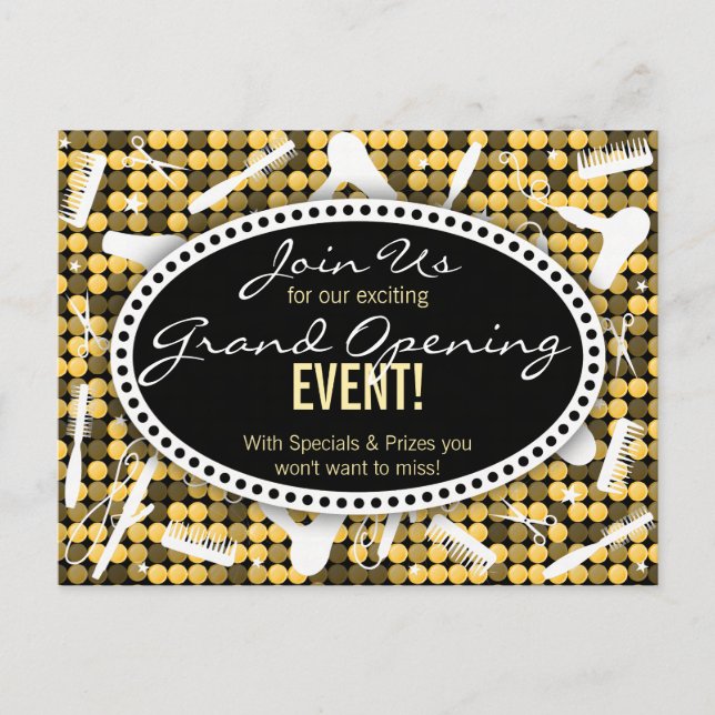 Cartão Postal Cartão-postal de Evento de Salão de Cabelo Persona (Frente)