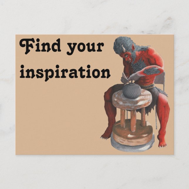 Cartão Postal Cartão-postal de fantasia de arte de Ogre Spinning (Frente)