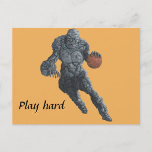 Cartão Postal Cartão-postal de fantasia de basquetebol