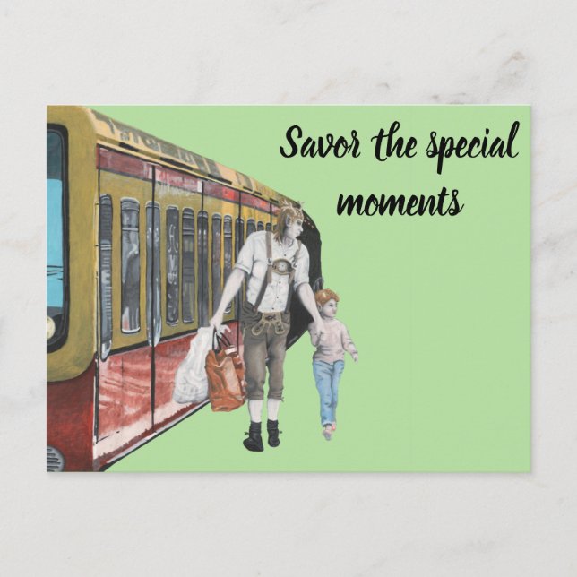 Cartão Postal Cartão-postal de fantasia de Compro da família ale (Frente)