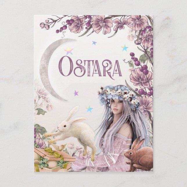 Cartão Postal Cartão-postal de fantasia de página Ostara (Frente)