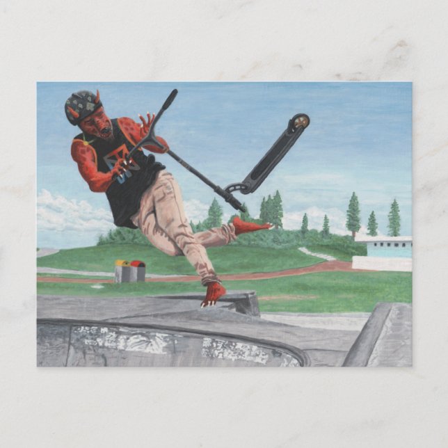 Cartão Postal Cartão-postal de fantasia de Patinete Kobold (Frente)