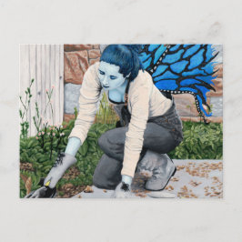 Cartão Postal Cartão-postal de Fantasia para Jardinagem de Fada