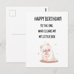 Cartão Postal Cartão-postal de Feliz Aniversário, Bonito e Engra