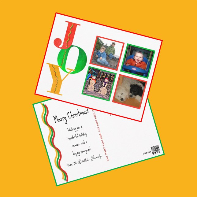 Cartão Postal Cartão-postal de Feliz ano novo de Natal alegre (Criador carregado)