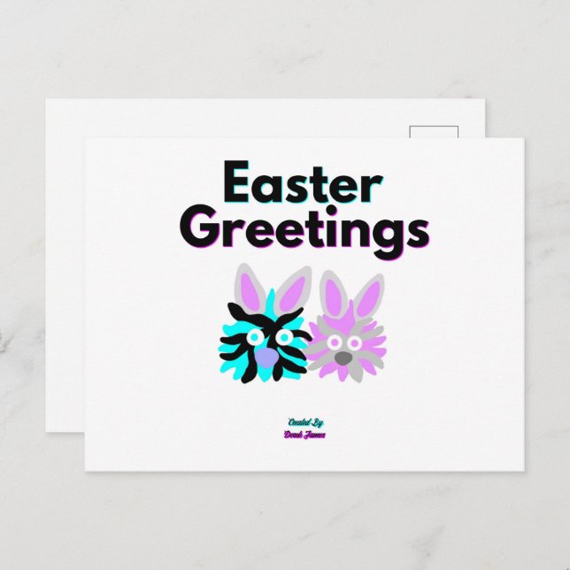 Cartão Postal Cartão-postal de Felpudos Bunny (Frente/Verso)