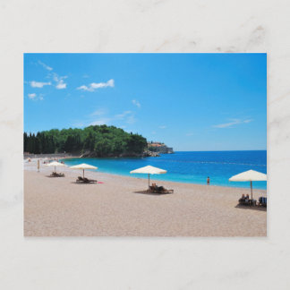 Cartão Postal Cartão-postal de férias em praia no Montenegro