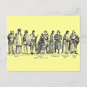 Cartão Postal Cartão-postal de figurinos históricos