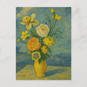 Cartão Postal Cartão-postal de flor em vase