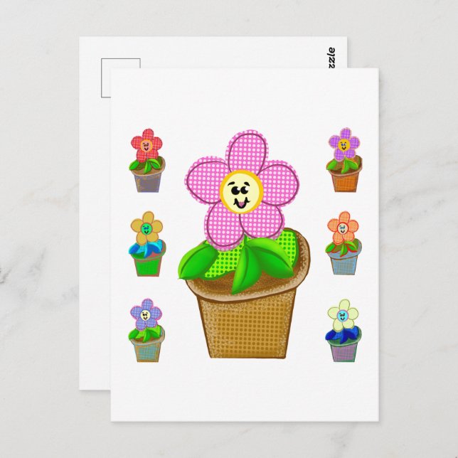 Cartão Postal Cartão-postal de Flores Cute Rosy Posy Poty (Frente/Verso)