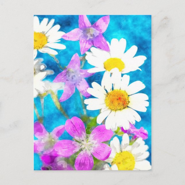 Cartão Postal Cartão-postal de flores de verão (Frente)