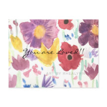 Cartão-postal de flores silvestres dançantes