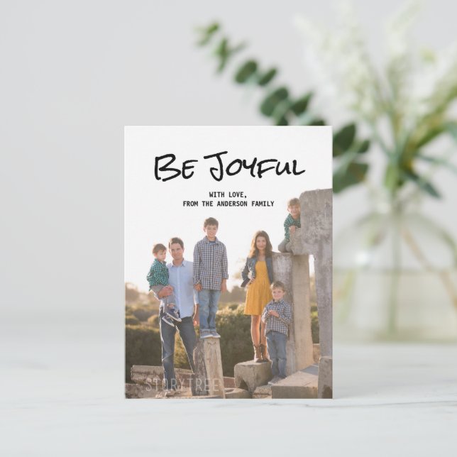 Cartão Postal Cartão-postal de Foto Simples Preto (Em pé/Frente)