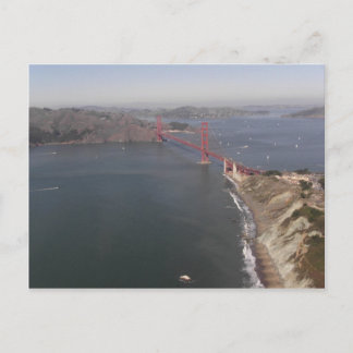 Cartão Postal Cartão-postal de fotografia aérea da ponte de ouro