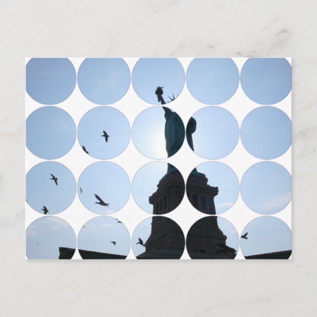 Cartão Postal Cartão-postal de fotografia circular (Frente)