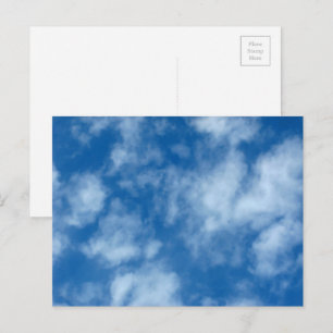 Cartão Postal Cartão-postal de fotografia do céu azul com nuve