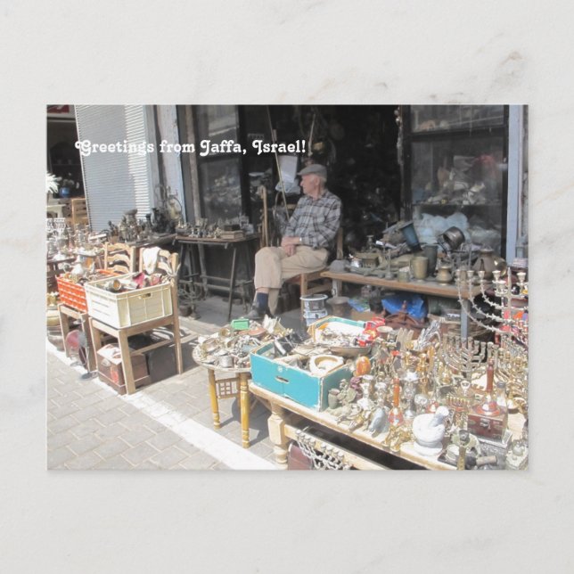 Cartão Postal Cartão-postal de fotografia do mercado Jaffa Flea (Frente)