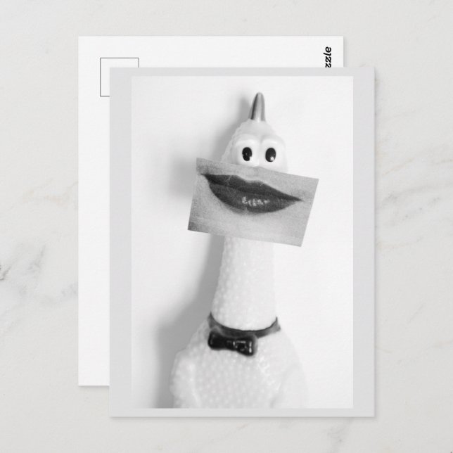 Cartão Postal Cartão-postal de frango de borracha (Frente/Verso)