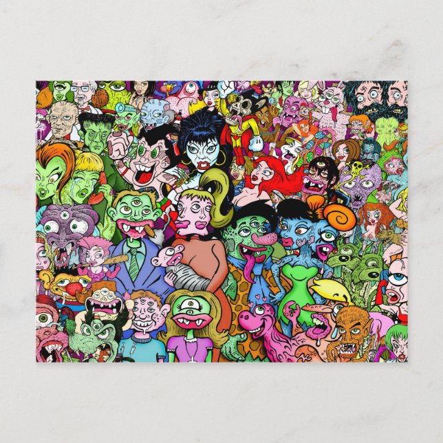 Cartão Postal Cartão-postal de Freaks do Sideshow (Frente)