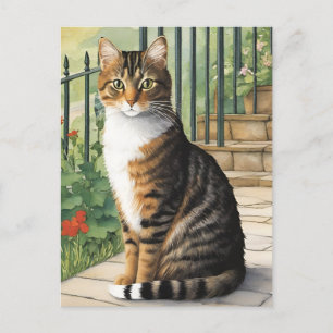 Cartão Postal Cartão-postal de Gato de Cartoon