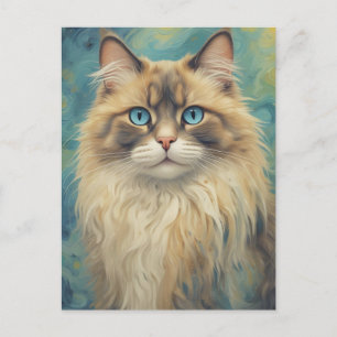 Cartão Postal Cartão-postal de Gato Ragdoll