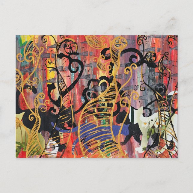 Cartão Postal Cartão-postal de Gatos Orquídeas (Frente)