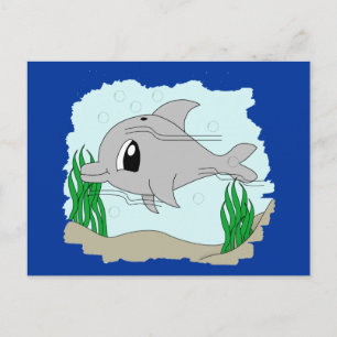 Cartão Postal Cartão-postal de golfinho bonito