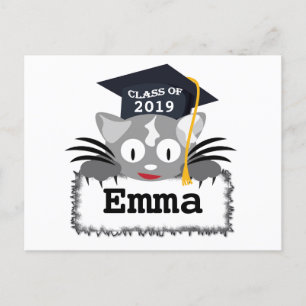 Cartão Postal Cartão-postal de graduação personalizado. Face do 