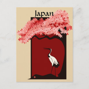 Cartão Postal Cartão-postal de guindaste japonês