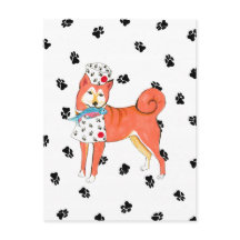 Cartão-postal de Gulliver Shiba Inu