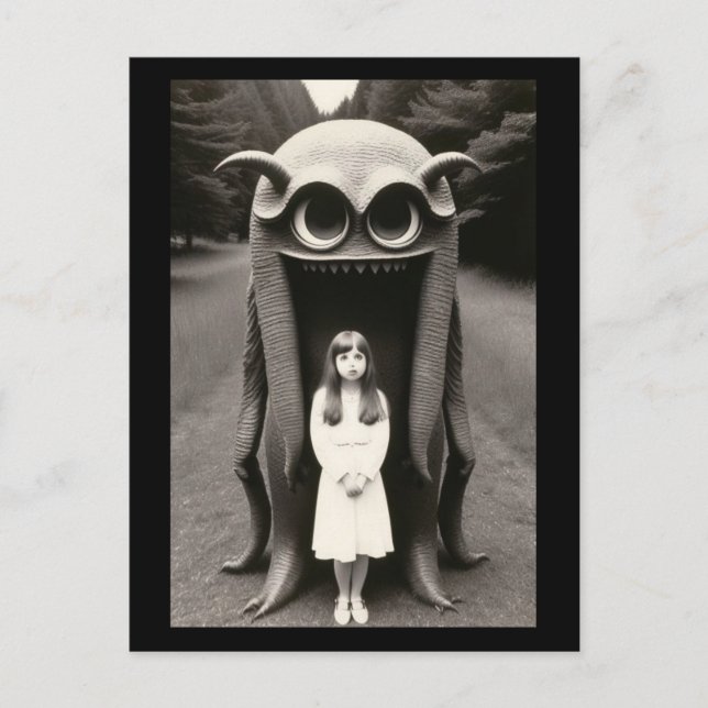 Cartão Postal Cartão-postal de Halloween Assaltado Bizarre (Frente)