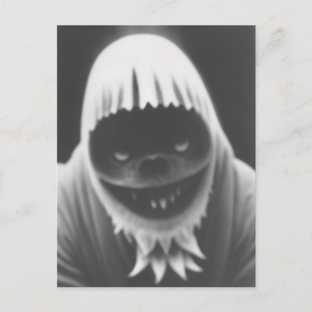 Cartão Postal Cartão-postal de Halloween Monstro Estranho (Frente)